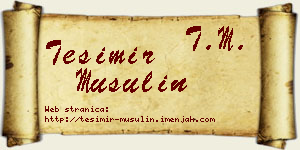 Tešimir Musulin vizit kartica